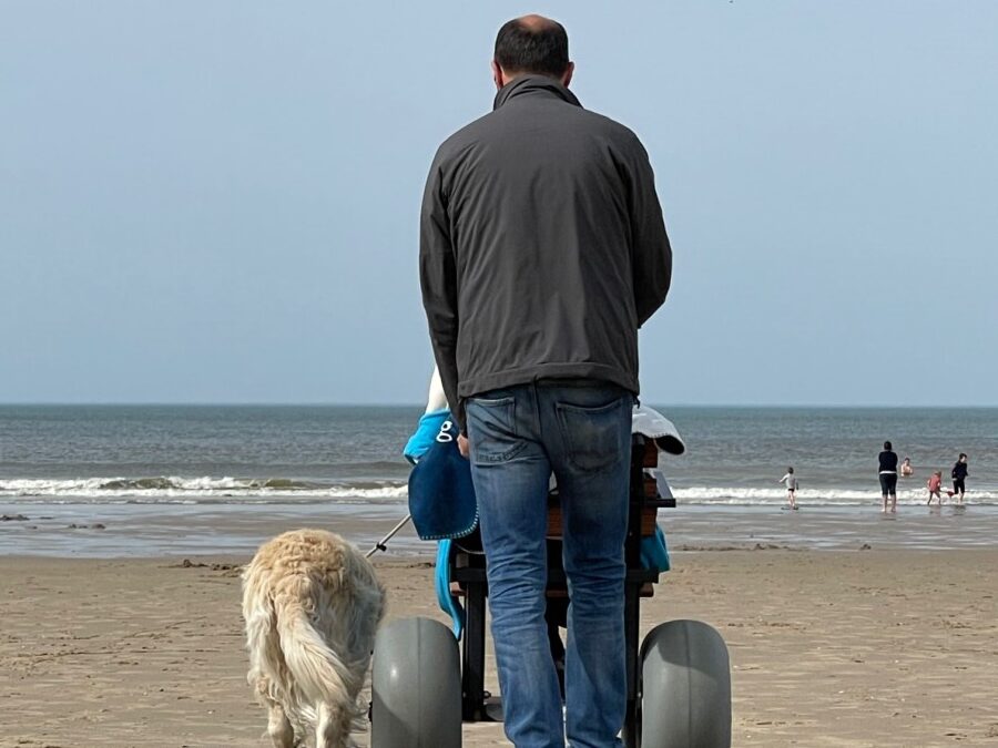 Richting Middelkerke samen met Riet